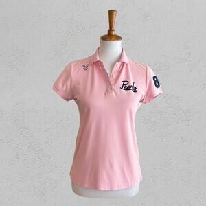 Pearly Gates Pink Polo Shirt – Women’s Size 1 (S) – Appliqué & Logo Detail
